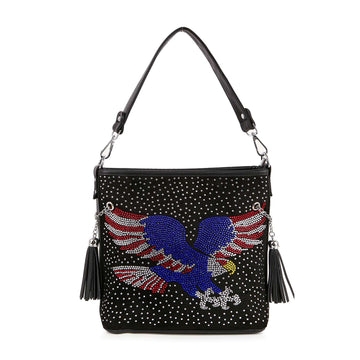 Patriotic Eagle Hobo Crossbody Bag